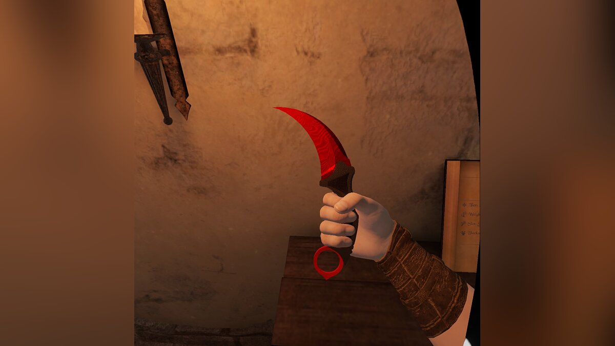 Blade and Sorcery — Красный нож «Керамбит»