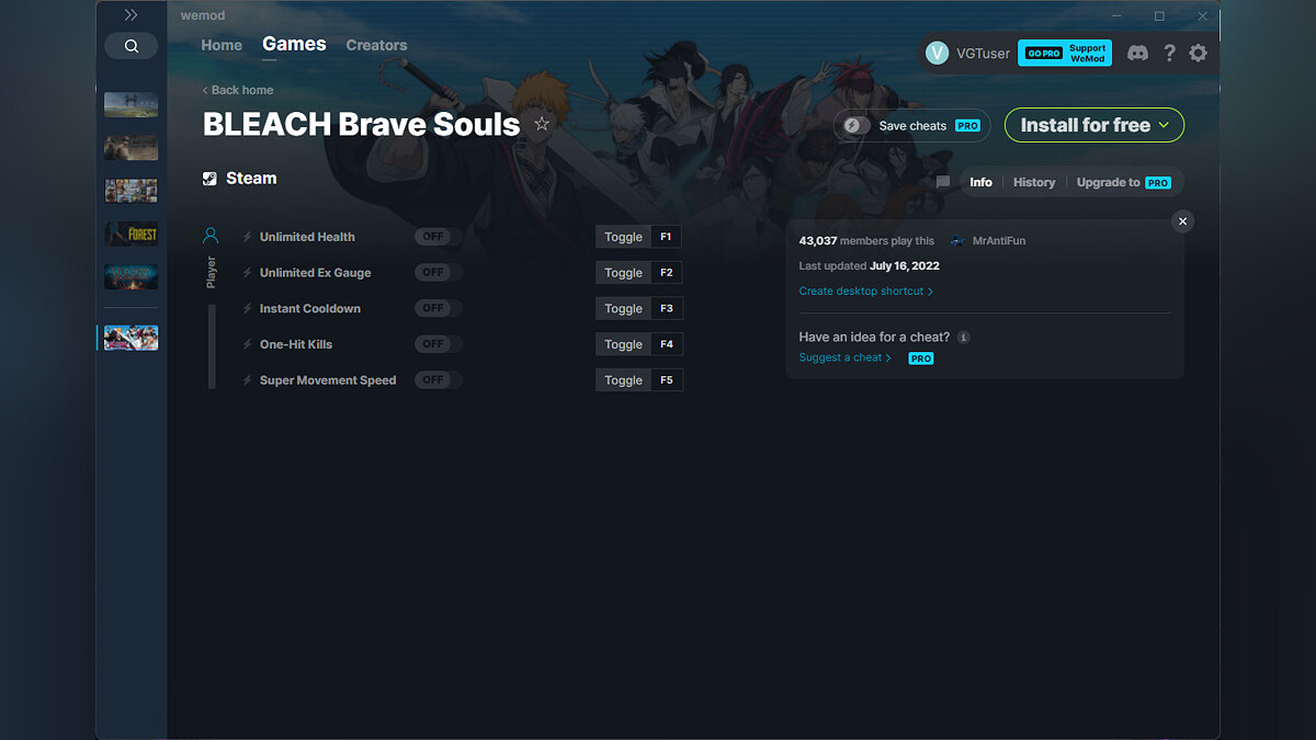 BLEACH Brave Souls — Трейнер (+5) от 16.07.2022 [WeMod]