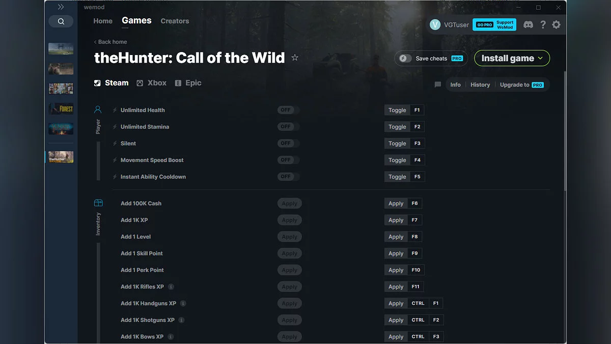 theHunter: Call of the Wild — Трейнер (+34) от 17.07.2022 [WeMod]