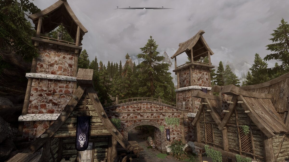 Elder Scrolls 5: Skyrim Special Edition — Города Севера - альтернативные каменные стены Фолкрита