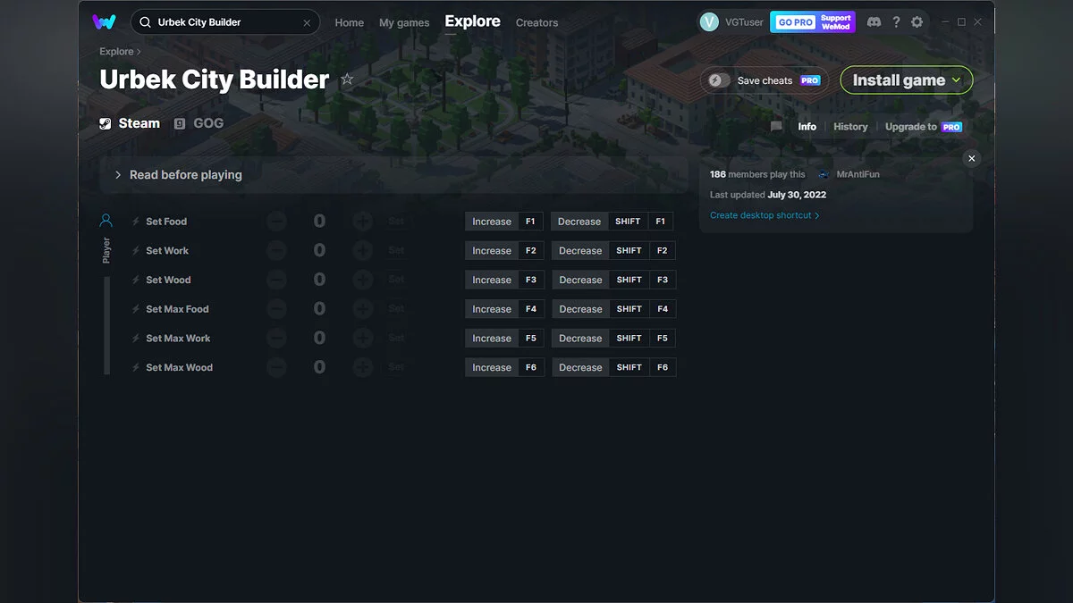 Urbek City Builder — Трейнер (+6) от 30.07.2022 [WeMod]