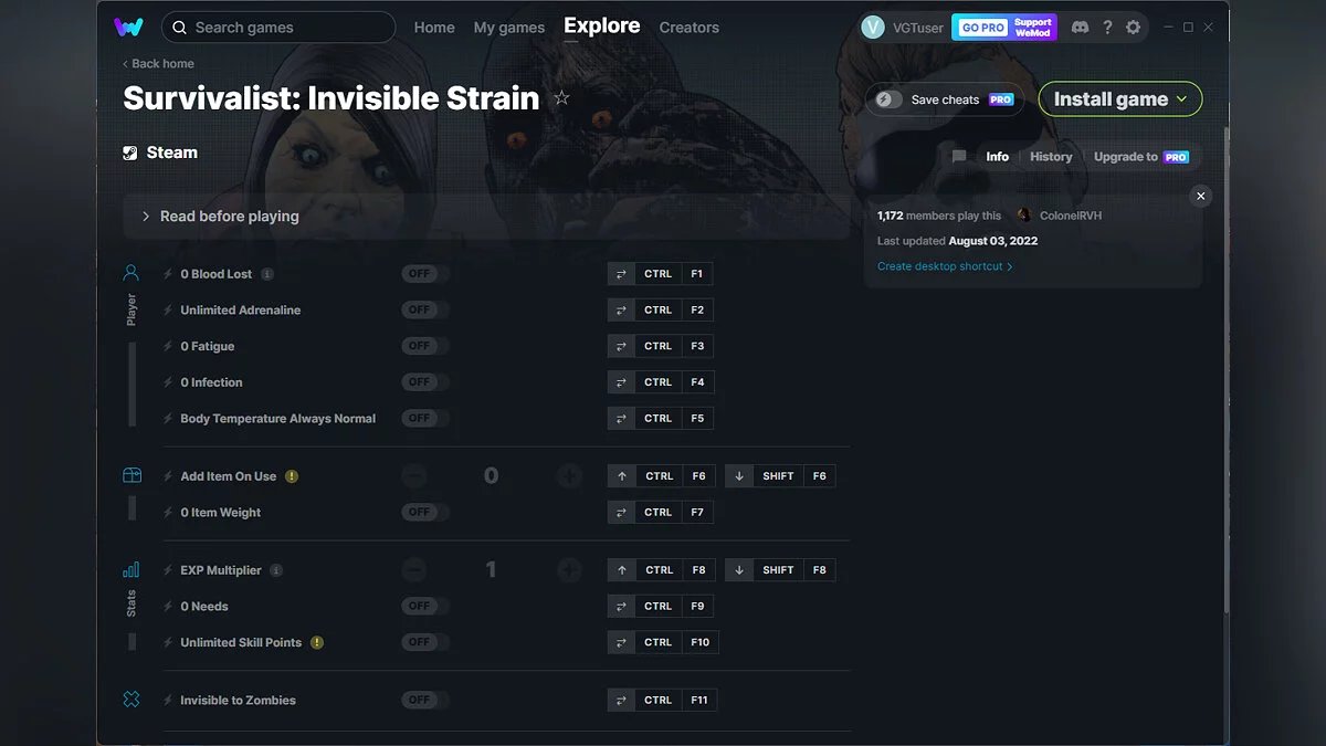 Survivalist: Invisible Strain — Трейнер (+12) от 03.08.2022 [WeMod]