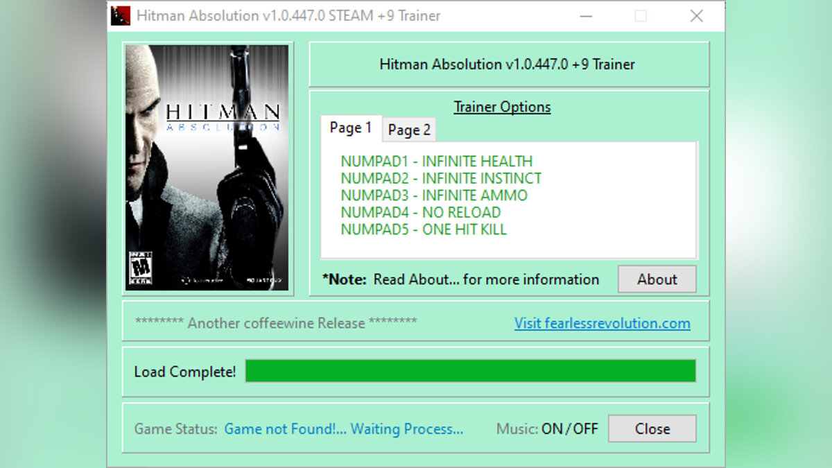 Hitman: Absolution — Трейнер (+9) [1.0.447.0 Steam / GOG]