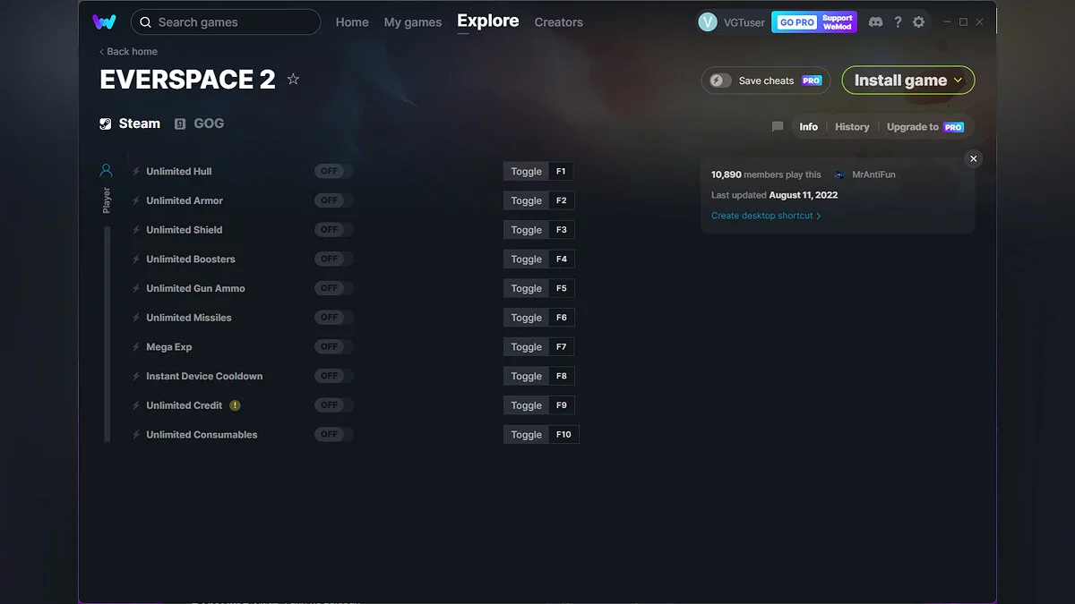 Everspace 2 — Трейнер (+10) от 11.08.2022 [WeMod]