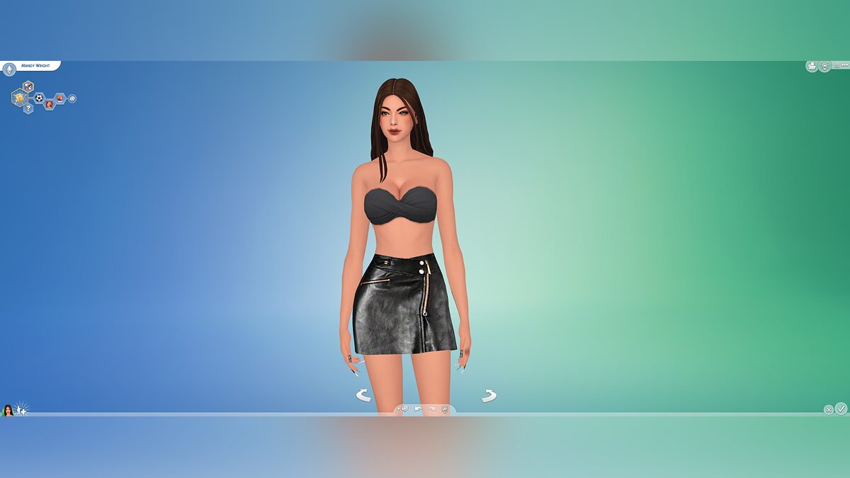 The Sims 4 — HD черная юбка