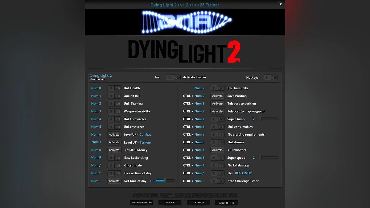 Dying Light 2 Stay Human — Трейнер (+25) [1.4 Fixed]