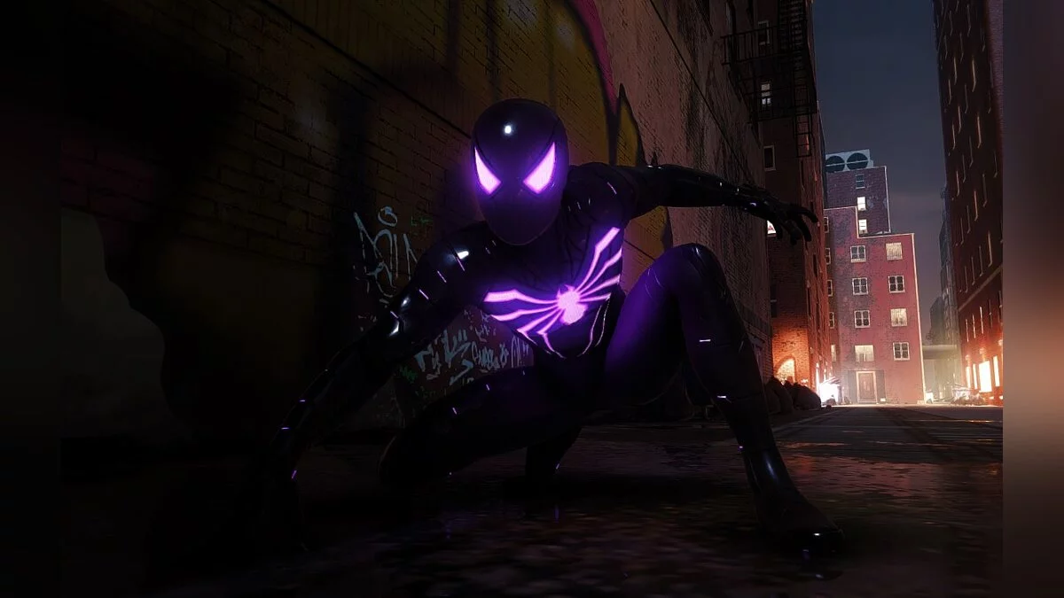 Marvel&#039;s Spider-Man Remastered — Фиолетовый антиок костюм