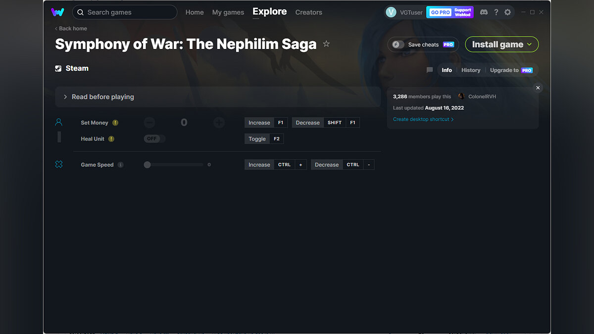 Symphony of War: The Nephilim Saga — Трейнер (+3) от 16.08.2022 [WeMod]