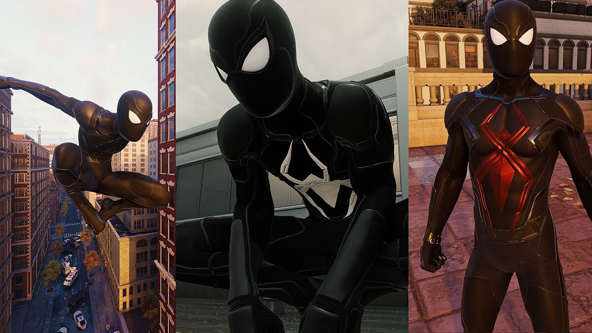 Marvel&#039;s Spider-Man Remastered — Вариации темного костюма