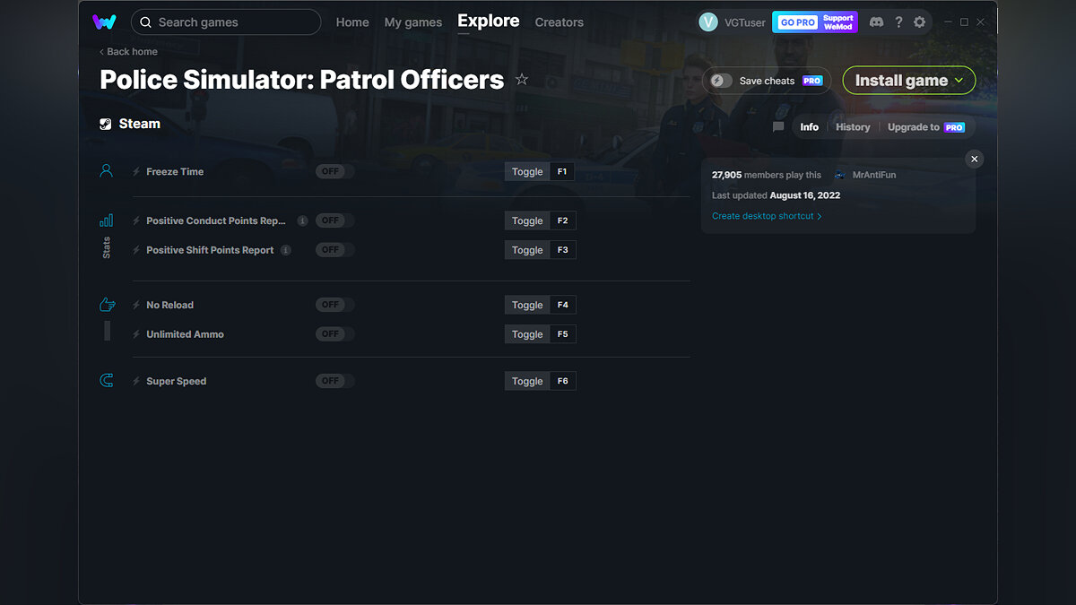Police Simulator: Patrol Officers — Трейнер (+6) от 16.08.2022 [WeMod]