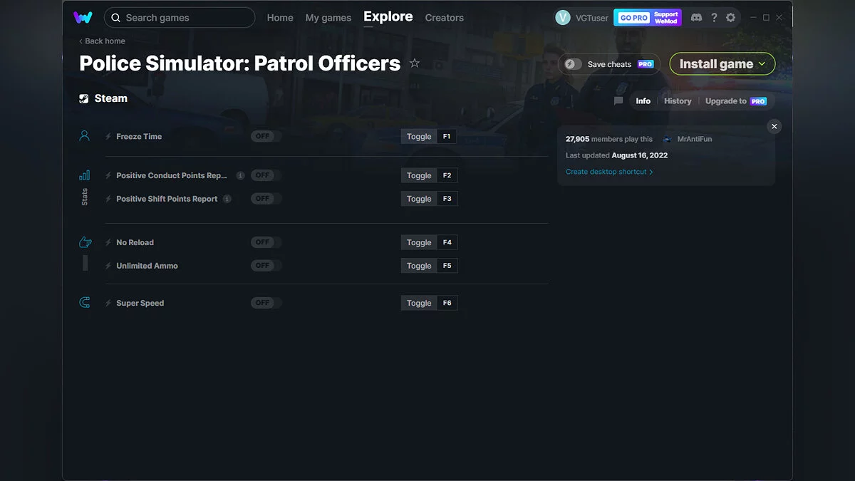 Police Simulator: Patrol Officers — Трейнер (+6) от 16.08.2022 [WeMod]