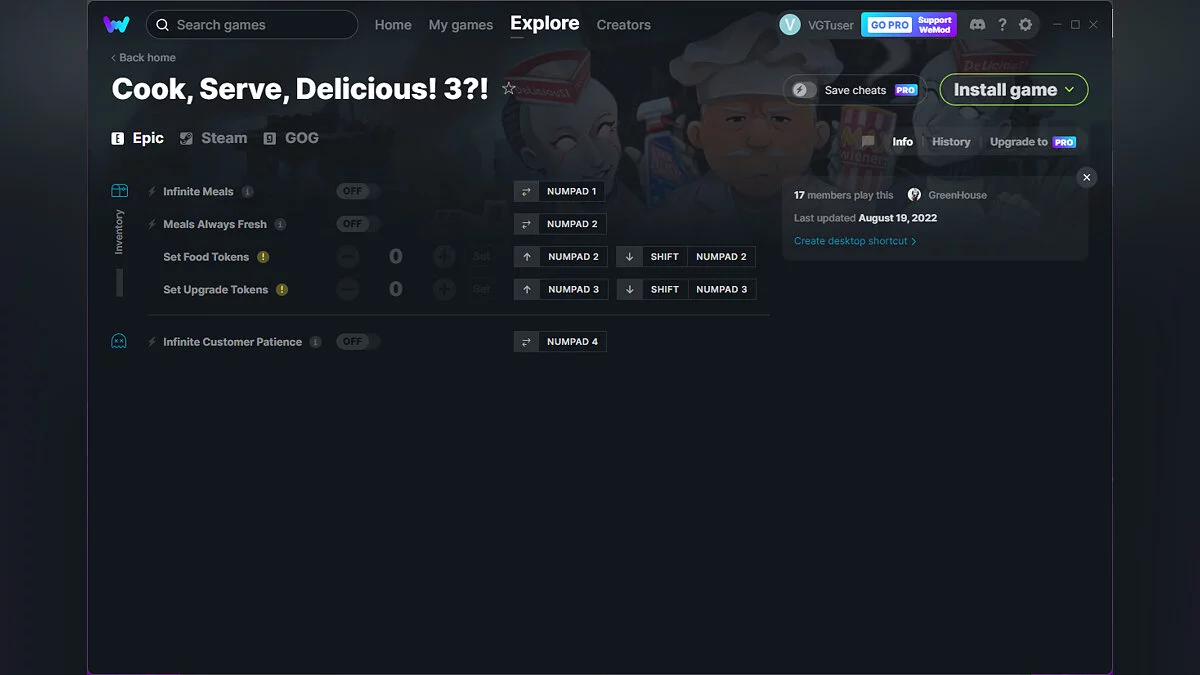 Трейнер (+5) от 19.08.2022 [WeMod]