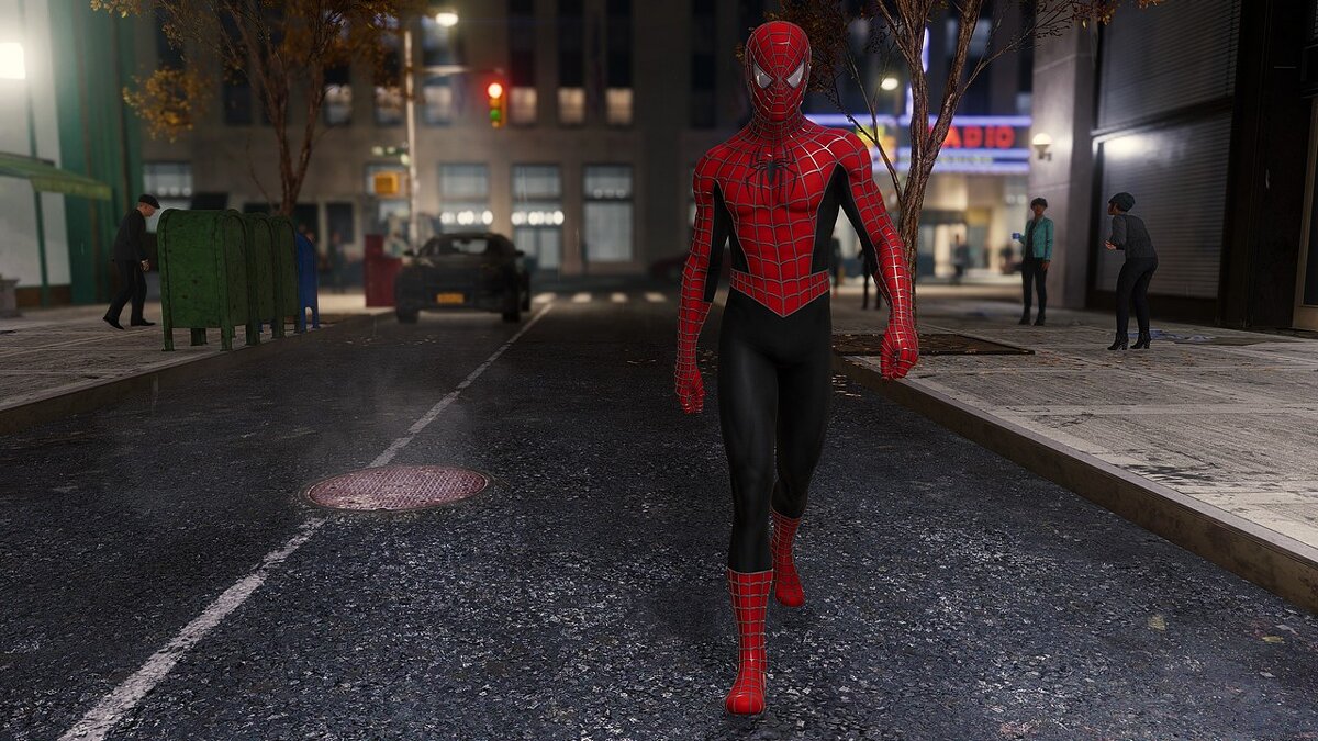 Marvel&#039;s Spider-Man Remastered — Перекрашивание костюма Рэйми (с синего на черный)