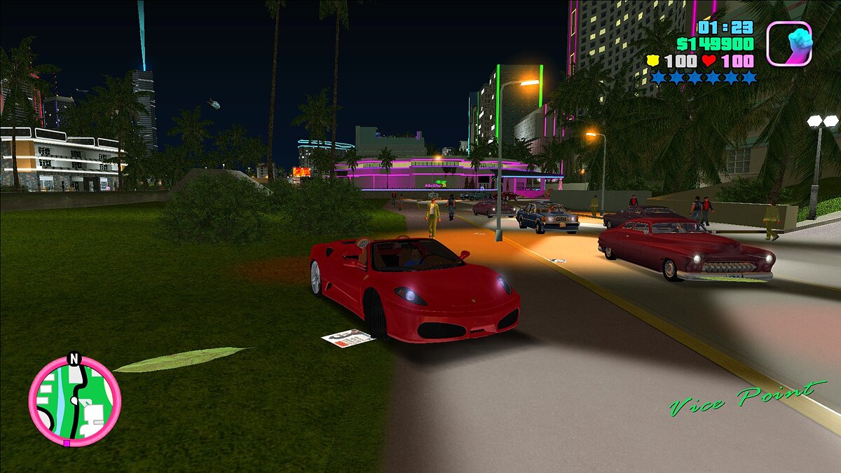 Под сити. GTA vice City Definitive Edition. ГТА вай Сити по сети. Авто ГТА vice City. ГТА Вайс Сити город.