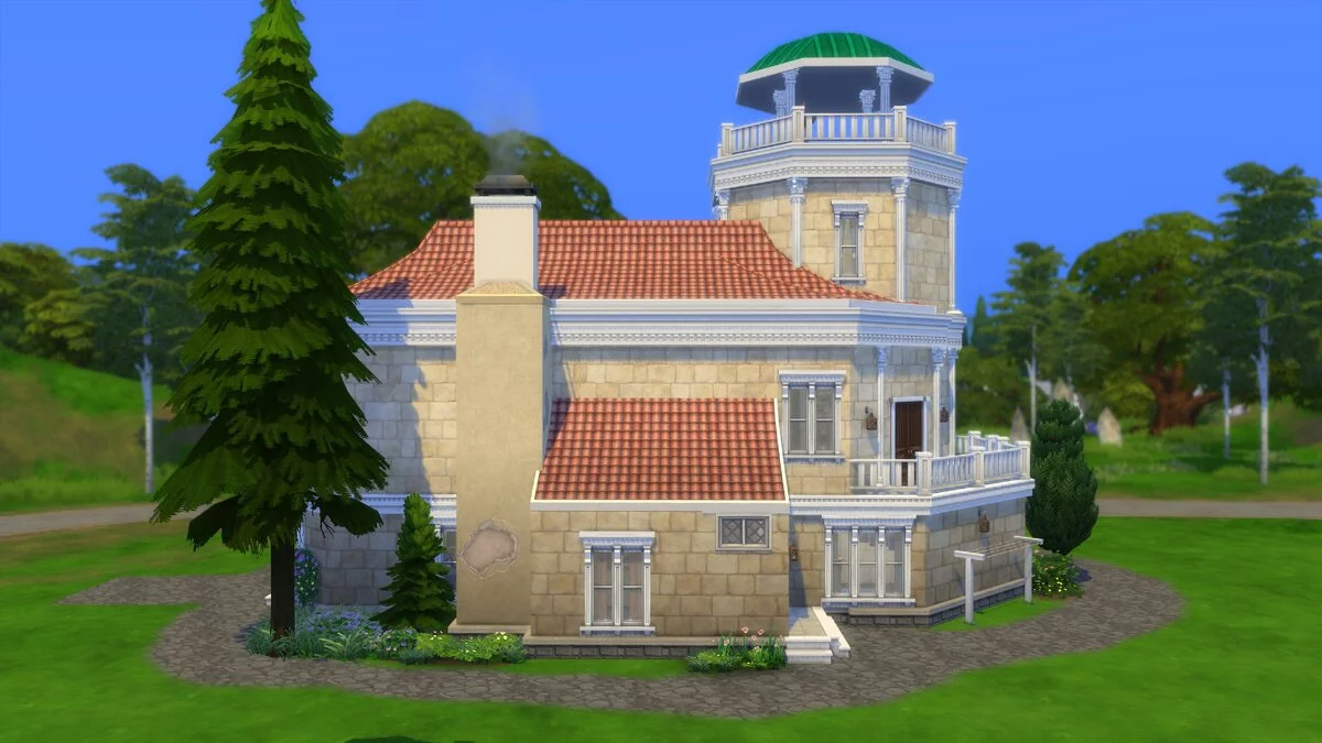 The Sims 4 — Дом в виде зачарованного снежного шара из игры The Elder Scrolls Online