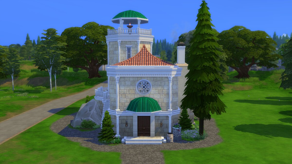 The Sims 4 — Дом в виде зачарованного снежного шара из игры The Elder Scrolls Online