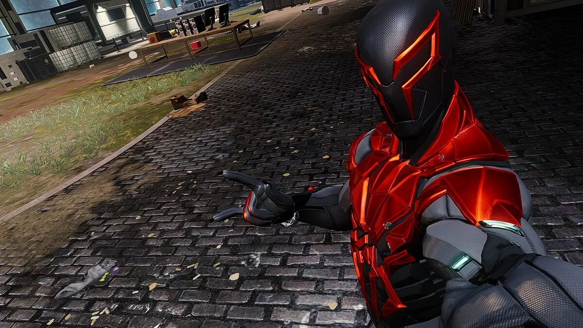 Marvel&#039;s Spider-Man Remastered — «Человек-Паук 2099» - белый костюм в черно-серых тонах