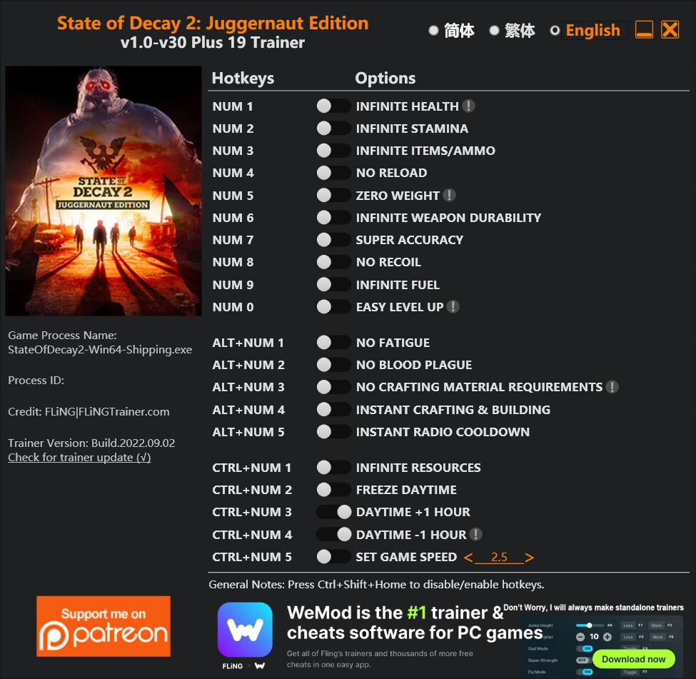 State of Decay Cheats. State of Decay 2 Juggernaut Edition 2023 трейнер.