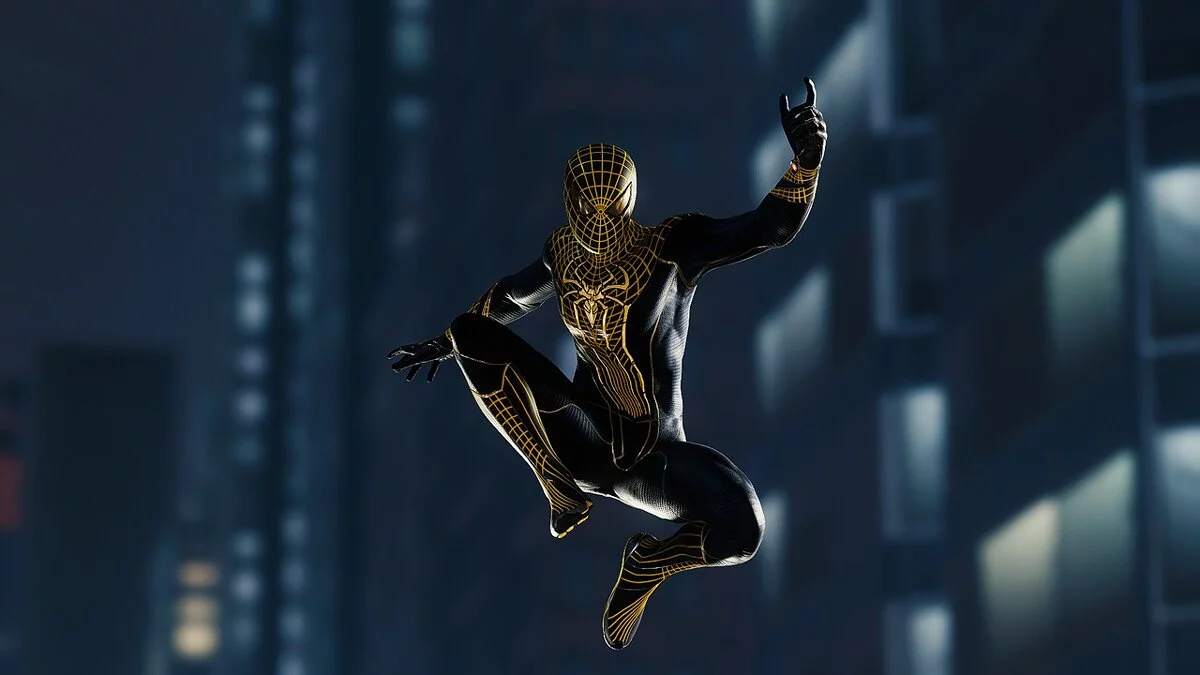 Marvel&#039;s Spider-Man Remastered — Роскошный черный удивительный костюм