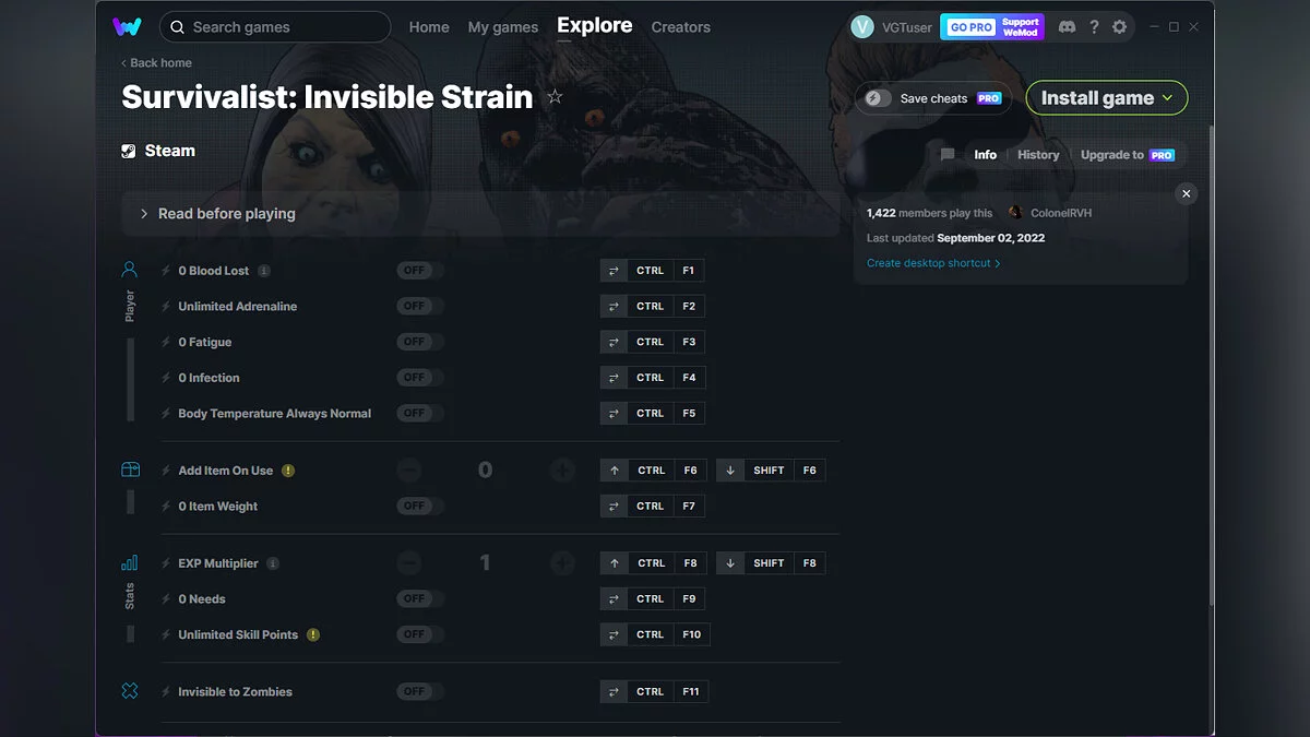 Survivalist: Invisible Strain — Трейнер (+12) от 02.09.2022 [WeMod]