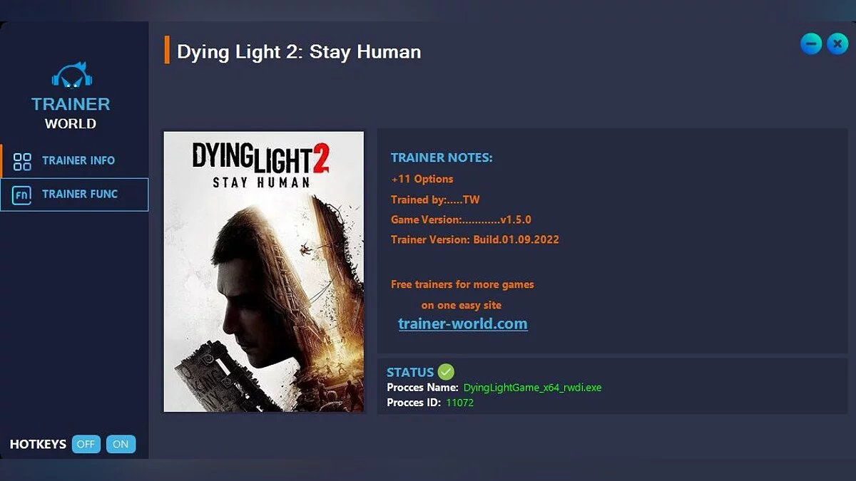 Dying Light 2 Stay Human — Трейнер (+11) [v1.5.0]