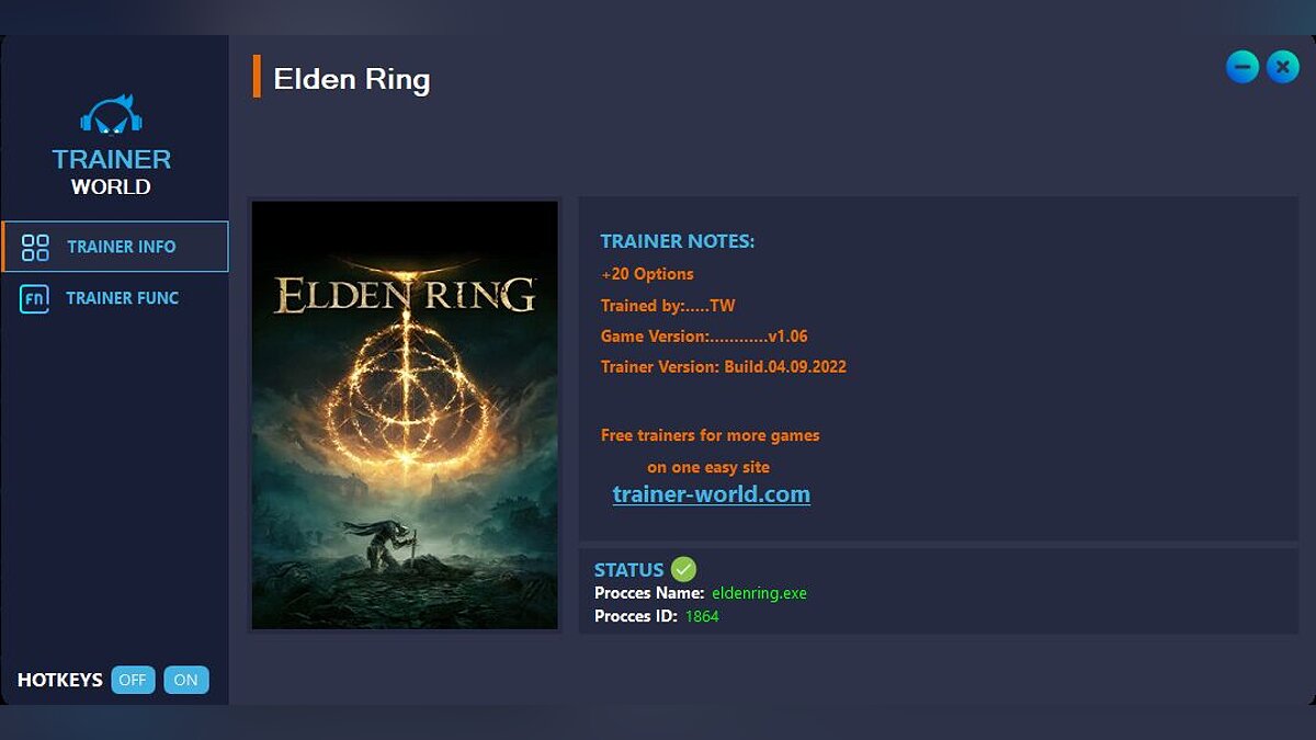 Elden Ring — Трейнер (+20) [v1.06] 