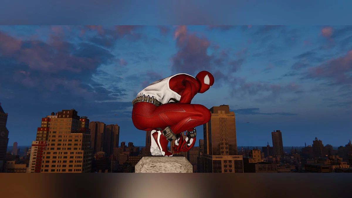 Marvel's Spider-Man Remastered — Алый паук в белой жилетке, перчатках и обуви