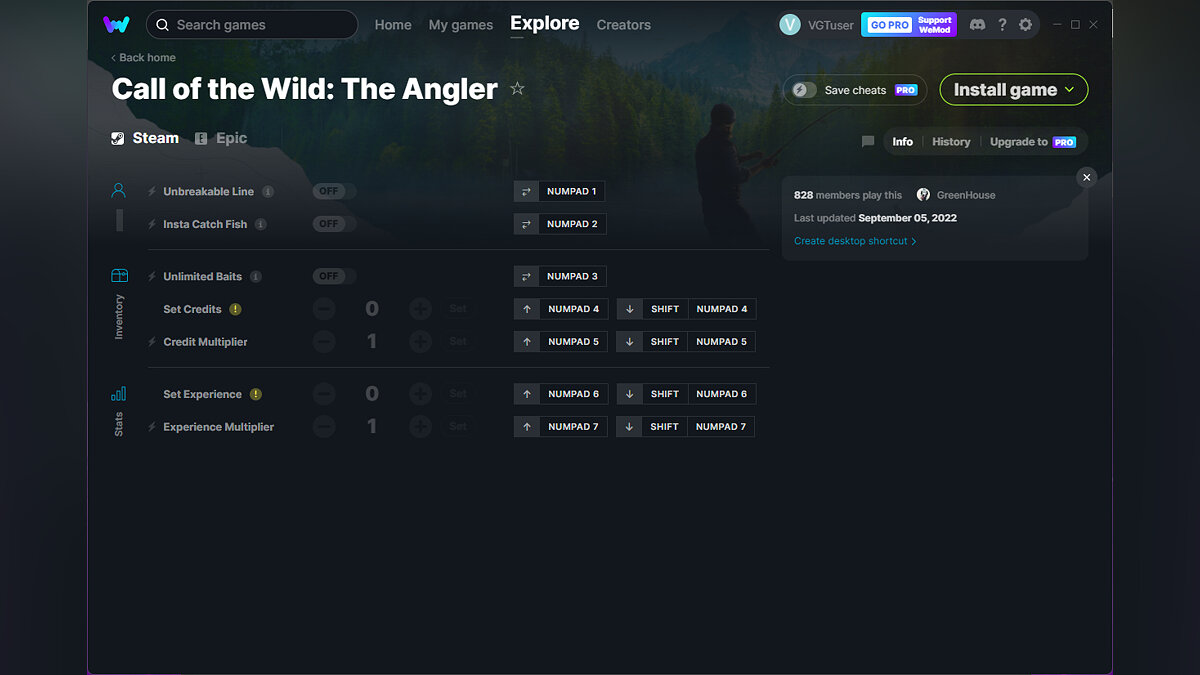 Call of the Wild: The Angler — Трейнер (+7) от 05.09.2022 [WeMod]