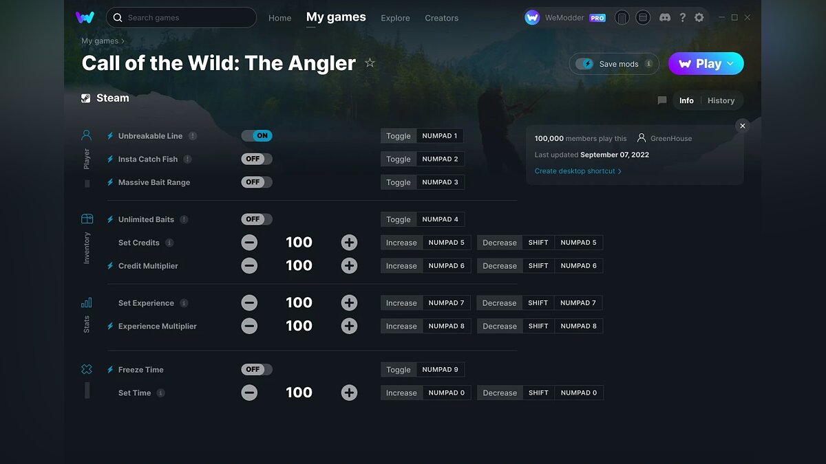 Call of the Wild: The Angler — Трейнер (+10) от 07.09.2022 [WeMod]
