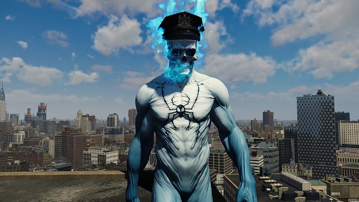 Marvel&#039;s Spider-Man Remastered — Полицейская шляпа на любом костюме