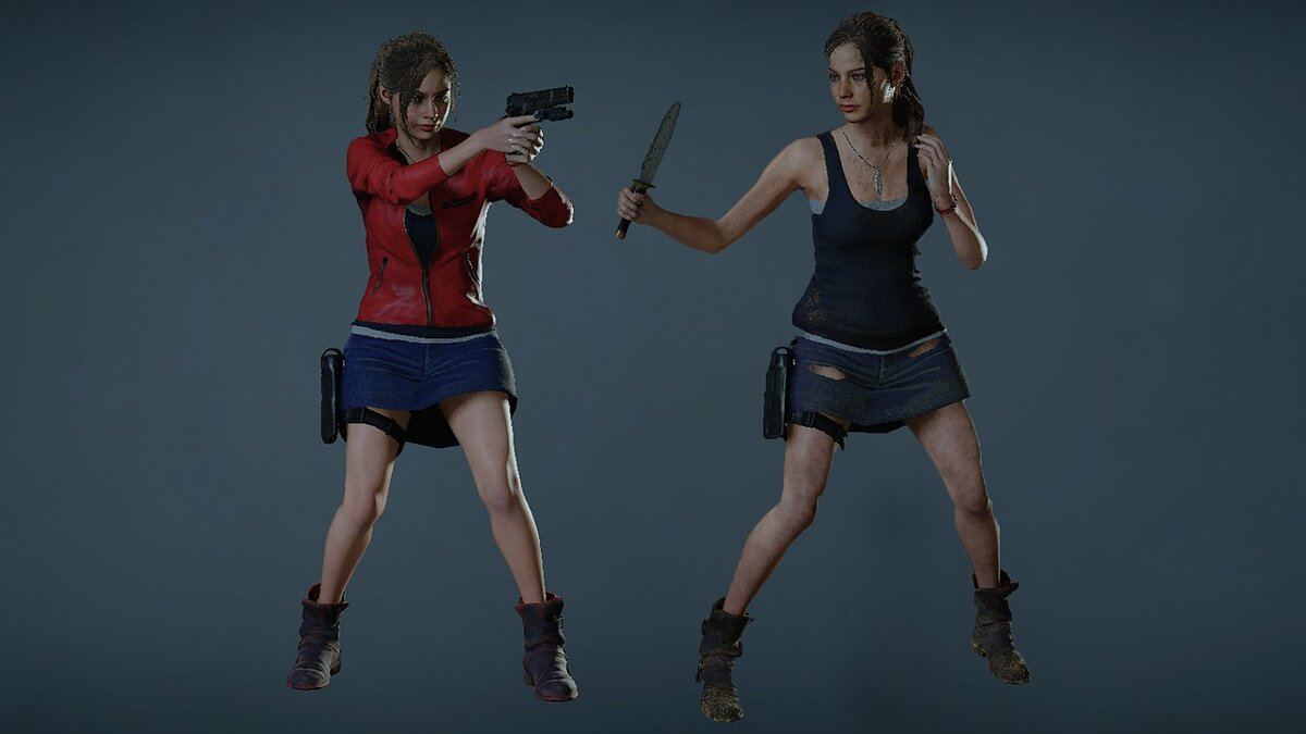 Resident Evil 2 — Джинсовая юбка для Клэр (совместима с RT)