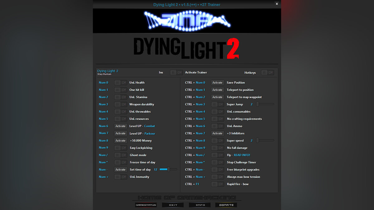 Dying Light 2 Stay Human — Трейнер (+27) [1.6]