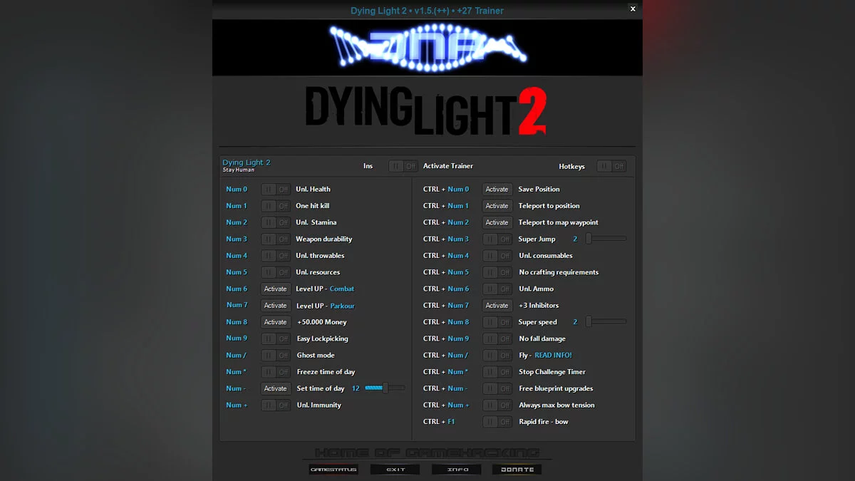 Dying Light 2 Stay Human — Трейнер (+27) [1.6]