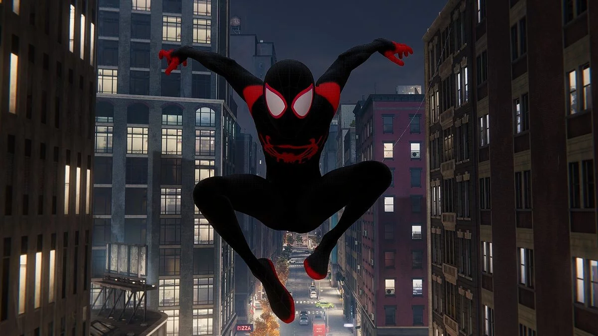 Marvel's Spider-Man Remastered — Майлз Моралес в костюме из вселенной пауков