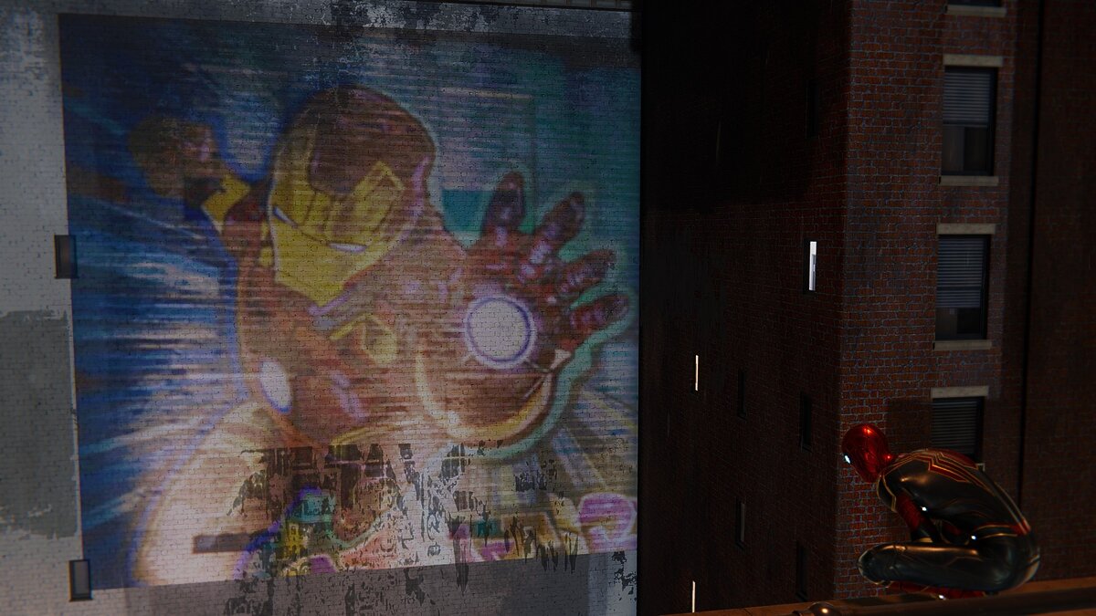 Marvel&#039;s Spider-Man Remastered — Граффити с Железным человеком