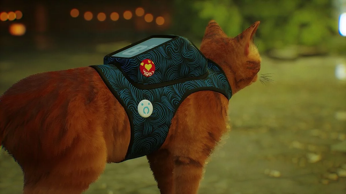 Stray — Облик рюкзака — синие завитки