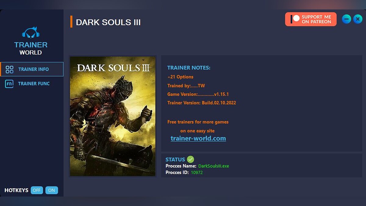 Dark Souls 3 — Трейнер (+21) [v1.15.1] 