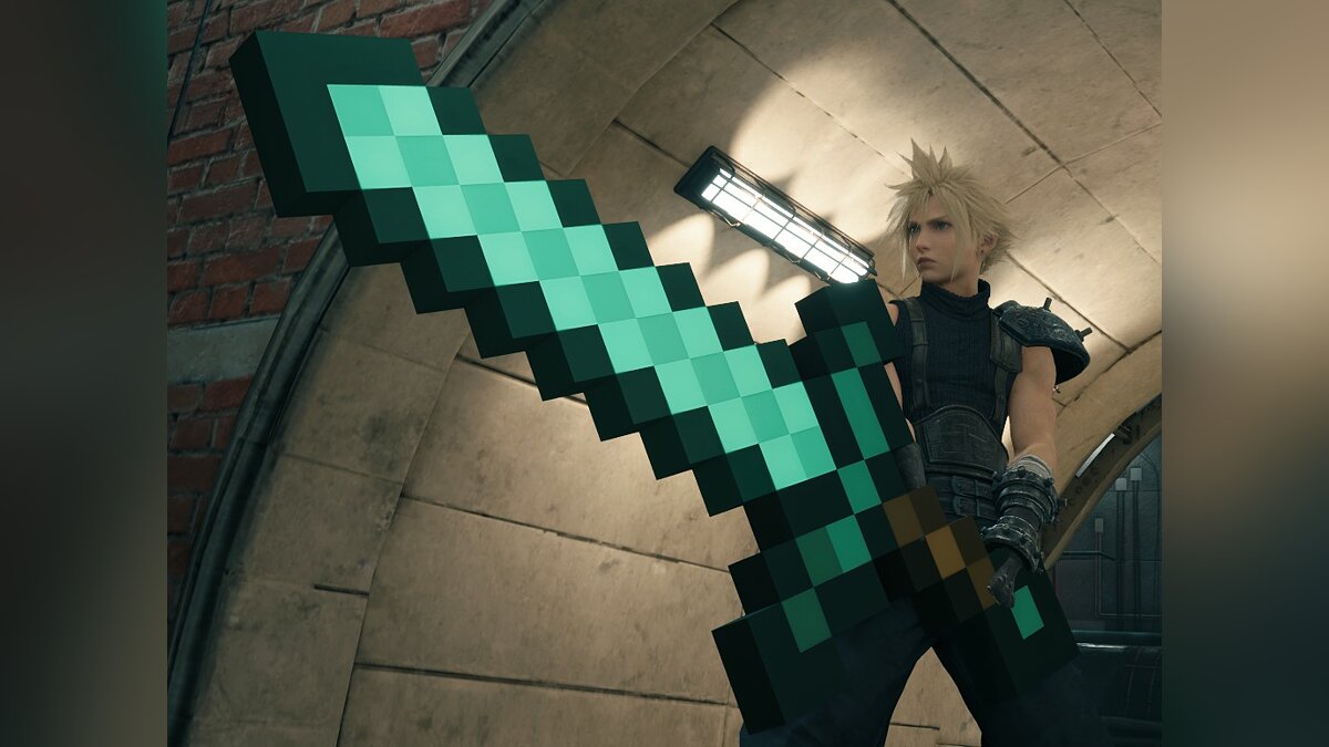 Final Fantasy VII Remake — «Майнкрафт» - алмазный меч