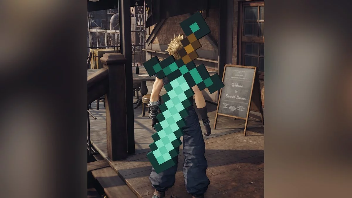 Final Fantasy VII Remake — «Майнкрафт» - алмазный меч