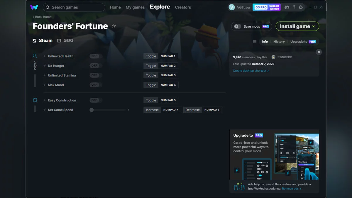 Founders&#039; Fortune — Трейнер (+6) от 07.10.2022 [WeMod]
