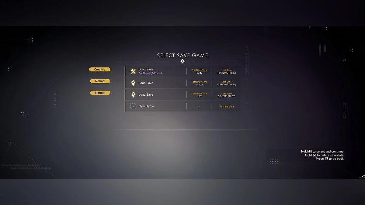 No Man's Sky — Старый фон главного меню