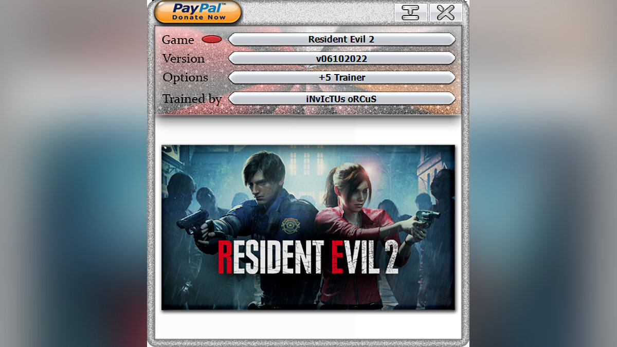 Resident Evil 2 — Трейнер (+5) [20220610]