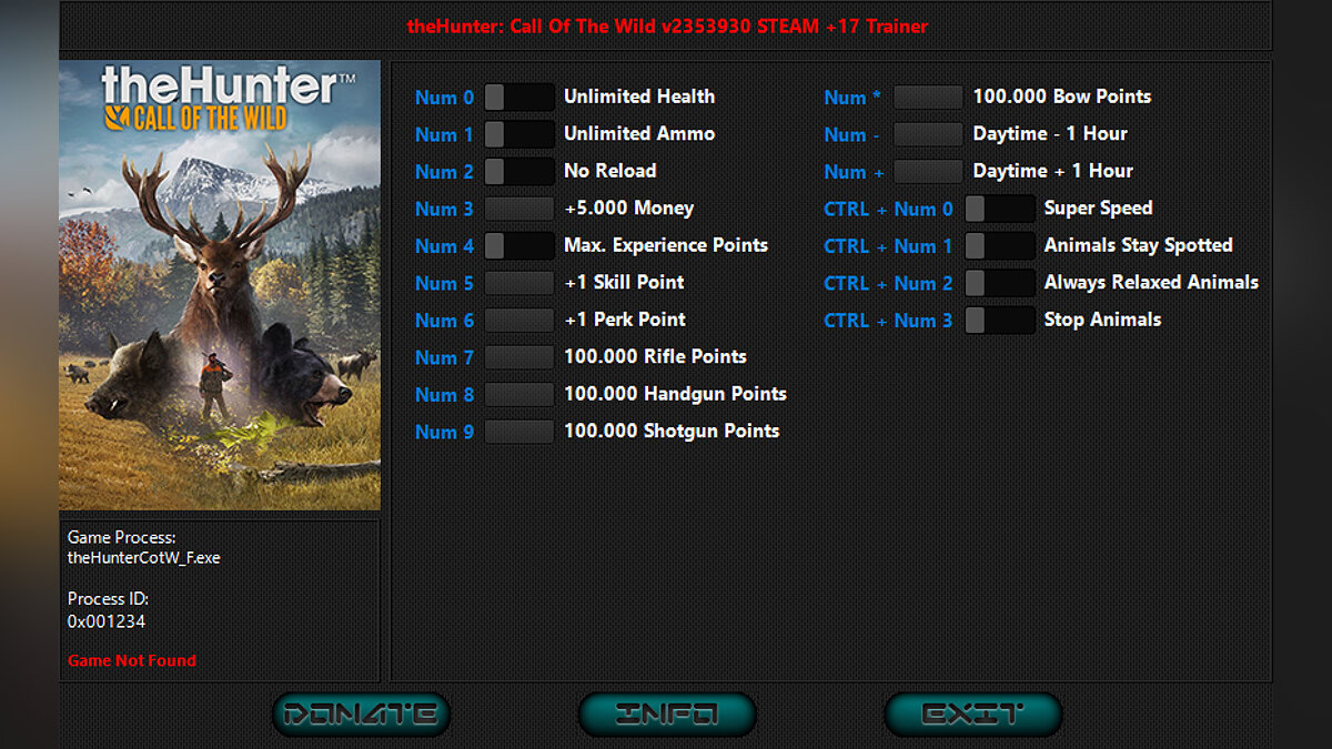 theHunter: Call of the Wild — Трейнер (+17) [2050156 - 2353930: Steam & Epic]