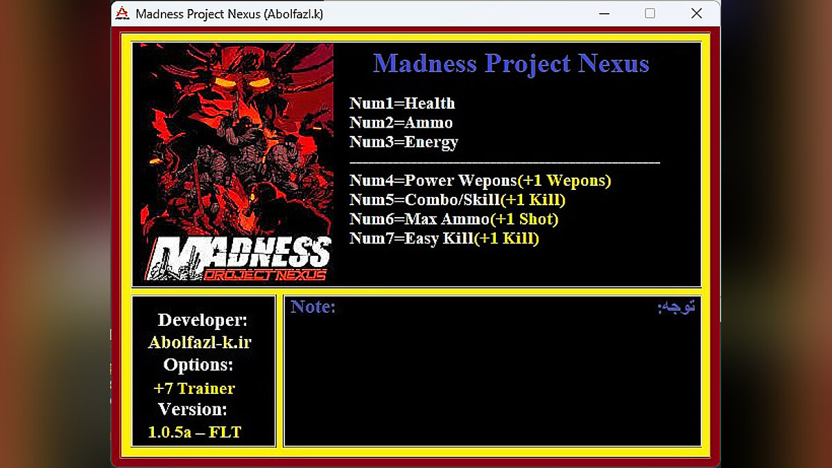 MADNESS: Project Nexus — Трейнер (+7) [1.0.5a]