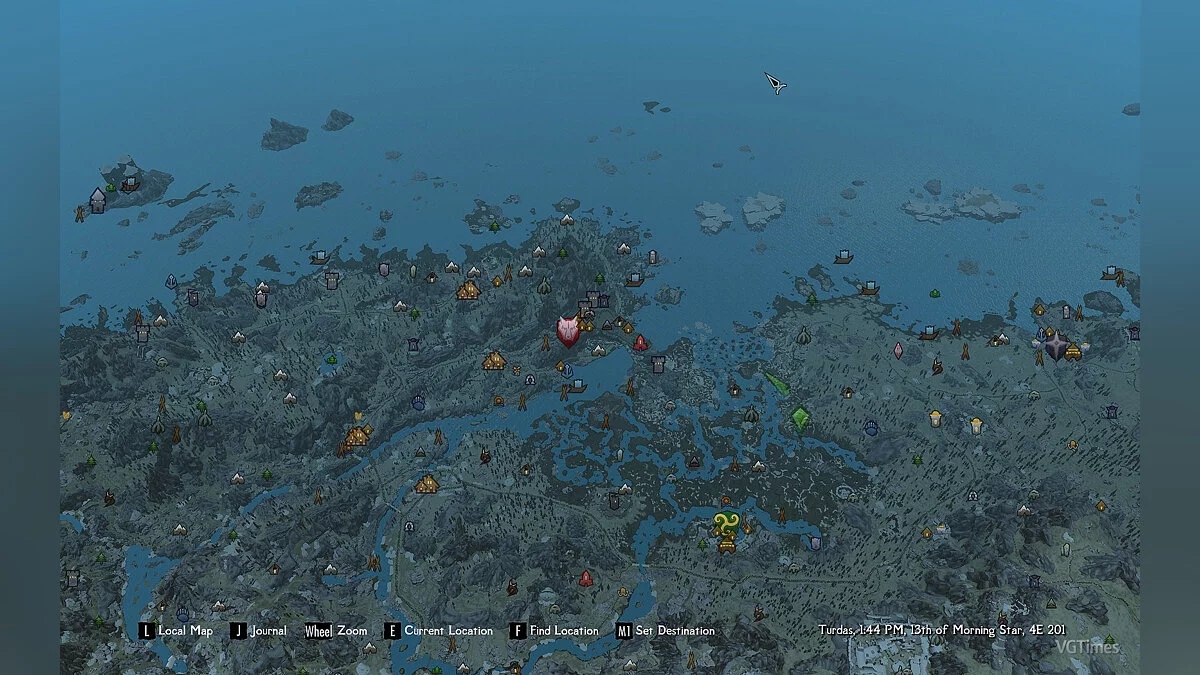 Elder Scrolls 5: Skyrim Special Edition — Цветные маркеры на карте