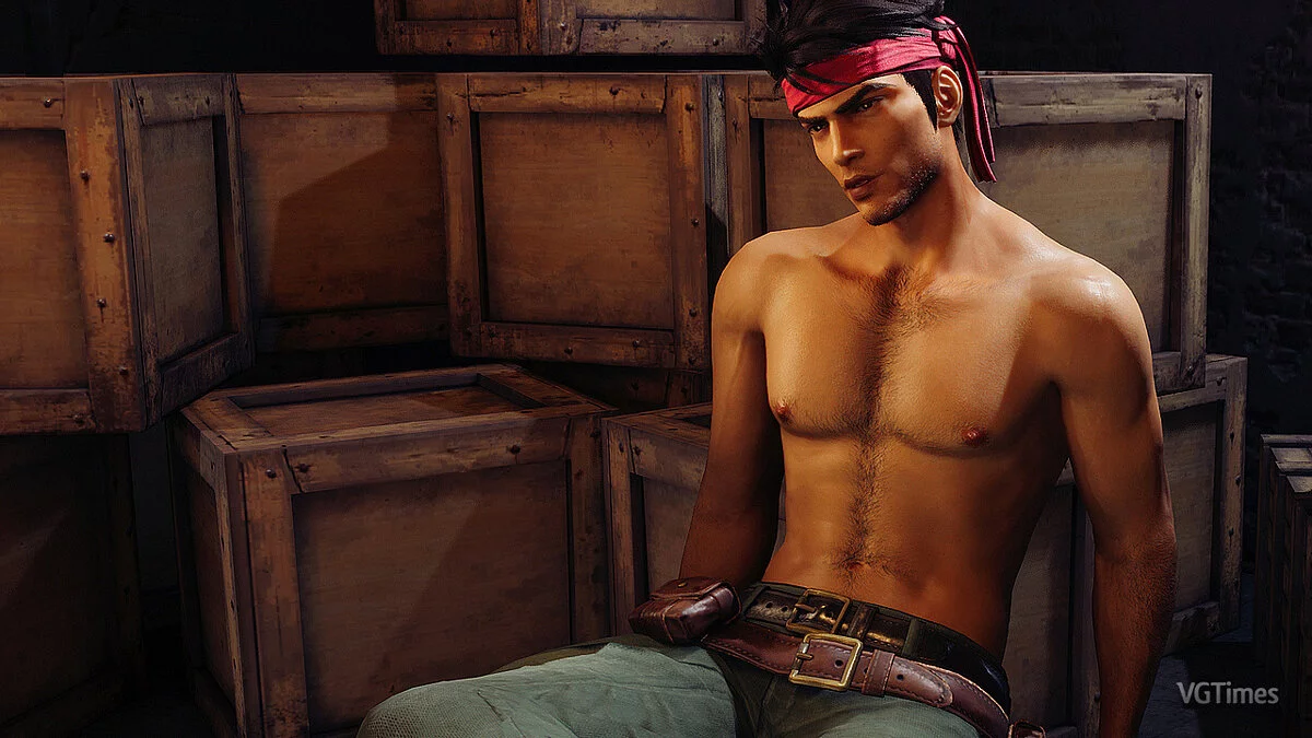 Final Fantasy VII Remake — Биггс без рубашки