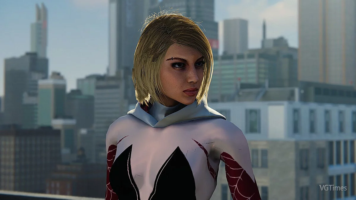 Marvel&#039;s Spider-Man Remastered — Паук-Гвен без маски (индивидуальный дизайн)