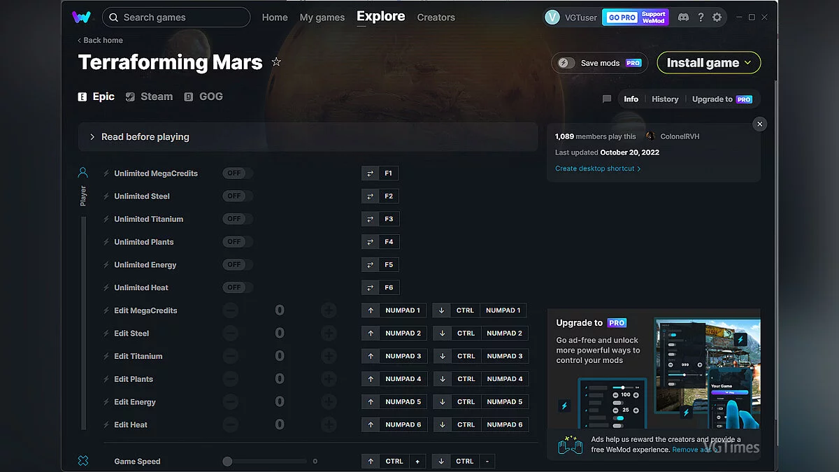 Terraforming Mars — Трейнер (+13) от 20.10.2022 [WeMod]