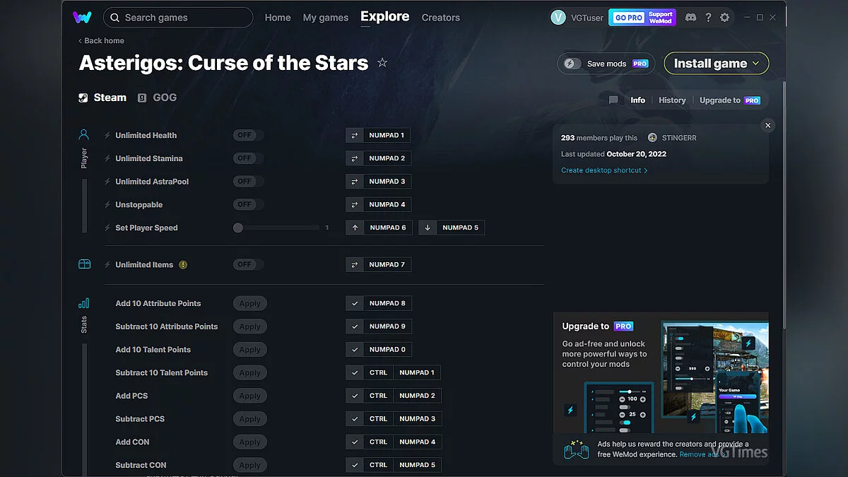 Asterigos: Curse of the Stars — Трейнер (+22) от 20.10.2022 [WeMod]