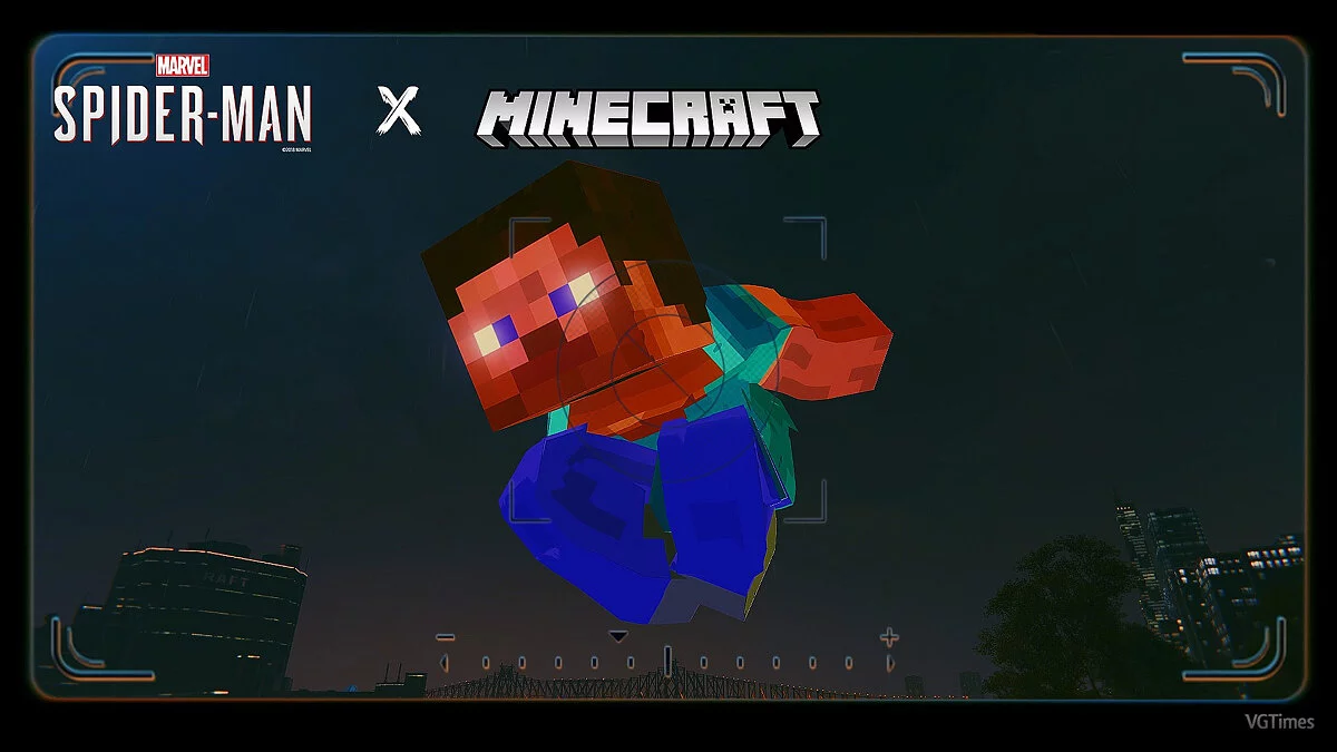 Marvel's Spider-Man Remastered — Стив из игры Minecraft